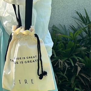 Factory Price Natural Color Cotton <b>Drawstring</b> Tote Bag 100% Cotton Canvas Storage Pouch Bag with <b>Drawstrings</b> - Product Image 4