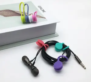 Magnetic Karet Silikon Band USB Kabel Winder Organizer Kabel Dasi