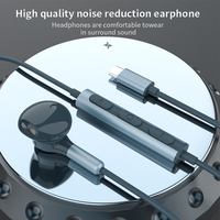 Earphone Tipe C berkabel, Headset magnetik untuk iphone 15, USB C