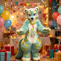 Costume de mascotte féline Fursuit personnalisé, en fourrure complète épaisse et moelleuse, avec correspondance des couleurs, pour dérivés d'animation, tenue de cosplay pour exposition et anthro