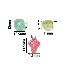 Glass Spacer <b>Beads</b> Oval Shape Pearlescent Treatment For Bracelet Making 10mm Size AC4087 - Product Image 2