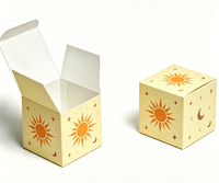 Boîte d'emballage carrée personnalisée en carton, avec logo et couleur sur mesure, acceptant la personnalisation en gros pour bonbons de mariage