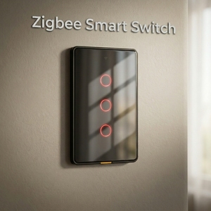 สวิตช์ไฟอัจฉริยะ Zigbee <span class=keywords><strong>3</strong></span>.0 ไม่ต้องใช้สายนิวทรัล แผงกระจกนิรภัยโค้ง 2.5 มิติ ควบคุมด้วยเสียง ใช้งานร่วมกับ <span class=keywords><strong>Alexa</strong></span> และ Google - Product Image 1