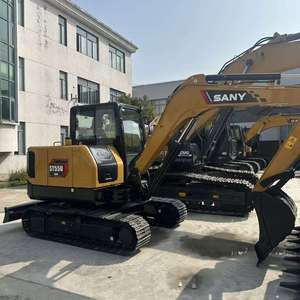 Mini-excavatrice sur chenilles SANY SY55U d'occasion, 5,5 tonnes, 5780 kg, godet de 0,23 m³, moteur Kubota V2607, 36 kW, zéro queue, à vendre - Product Image 4