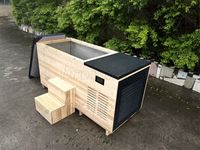 Baignoire de trempage à froid intelligente de luxe pour villa avec panneau de commande interne en acier inoxydable, bain de glace, spa, bain de trempage à froid