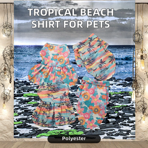 Vêtements pour animaux de compagnie, chemise de plage estivale de style hawaïen à imprimé ananas pour chiens et chats, vente chaude - Product Image 2
