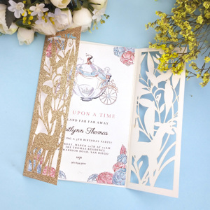 New Arrival Laser Cut mời Hollow Out Deer lời mời với phong bì DIY Nguồn cung cấp bên <span class=keywords><strong>engagement</strong></span> Thiệp mời đám cưới - Product Image 4