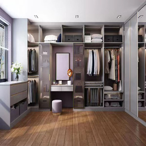 Modern <strong>Wardrobe</strong> Wooden Walking <strong>Closet</strong> Bedroom Customized <strong>Wardrobe</strong> Cabinet - Product Image 2