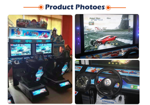 Fun City Vui Chơi Giải Trí Xe Đua Trò Chơi Máy <span class=keywords><strong>2</strong></span> Người Chơi Outrun Trò Chơi Arcade Coin Pusher 32 Inch Màn Hình Công Viên Giải Trí 200*180*210CM - Product Image 4