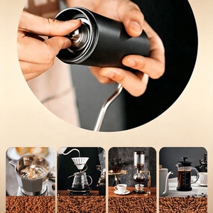 Molinillo de Café Manual Curvo CNC de Acero Inoxidable 420 con Cuerpo de Aleación de Aluminio y Doble Rodamiento, Portátil - Product Image 5