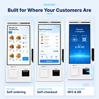 Terminal de point de vente de bureau avec écran tactile, lecteur de cartes NFC, lecteur de codes-barres, Windows Android pour les magasins de détail