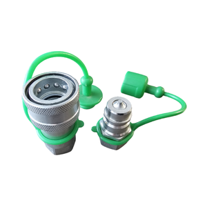 ISO7241-A 1/2 inch BSP hydraulische snelkoppeling met stofkappen voor graafmachines en hydraulische systemen - Product Image 1