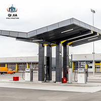 Structure en acier pour auvent de station-service, station-service à carburant, station-service modulaire GPL GNC, auvent de station-service