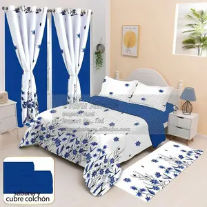 Conjunto de edredom para quarto de meninos, conjunto de cama com colcha e cortinas combinando, ideal para homens e meninas, mais vendido