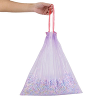 Sac poubelle biodégradable en HDPE/LDPE avec cordon de serrage et impression par gravure thermoscellée pour les déchets de cuisine à usage domestique