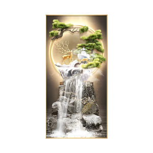 Quadro Decorativo Luminoso a <span class=keywords><strong>LED</strong></span> di Lusso con Alce per Parete di Fondo di Corridoio e Soggiorno, Decorazione Artistica per Ingresso di Benvenuto - Product Image 6