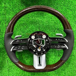 Volant de voiture DOS pour poignée en cuir entièrement orange avec cadre argenté pour Benz W176 W213 W205 W253 C220 <span class=keywords><strong>ClE</strong></span> ClS AMG 2016-2019 - Product Image 6