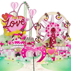 Tarjeta de Felicitación Pop-Up 3D con Diseño de Circo, para San Valentín, Cumpleaños, Regalo, Sorpresa Festiva - Product Image 2