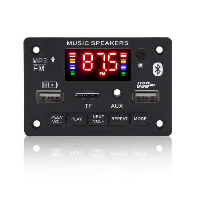 BT compatible with Class D stereo audio digital power amplifier decoder board USB assisted recording FM radio MP3 player module