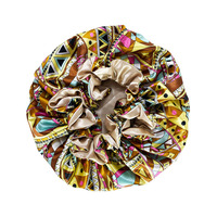 Bonnet de nuit en satin doublé, imprimé bohème, grande taille, réversible, double couche, soyeux, vente en gros, personnalisable