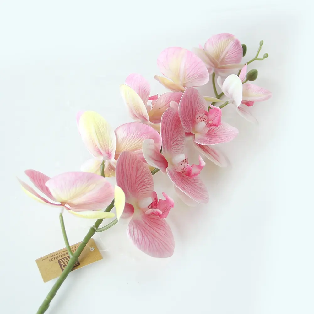 Nude Color Single Stem Wholesale Real Touch White Orchid Flowers Artificial Phalaenopsis Blue Orchids For Wedding Decor