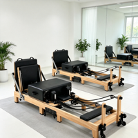 Lit de Pilates pliable en bois d'érable, machine de Pilates à rangement vertical peu encombrant, accessoires complets pour la maison et le studio
