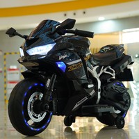 Moto électrique pour enfants de grande taille 12V avec lumières cool, moto électrique pour enfants