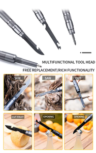 Bâton de randonnée multi-outils détachable léger bâton de marche télescopique et réglable avec poignée en caoutchouc pour hommes femmes - Product Image 4