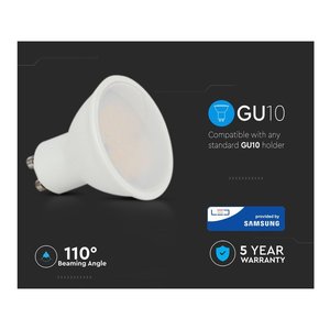 GU10 lampada LED 10W 1000LM 220V 110 gradi neutri 4000K opale diffusore Samsung SMD Chip 5 anni di garanzia SKU-218791- - Product Image 3