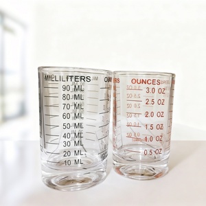 Vaso Medidor de Vidrio con Doble Escala (ml y oz) para Espresso, Cócteles y Medicamentos, Resistente al Calor, de Vidrio Borosilicato - Product Image 4