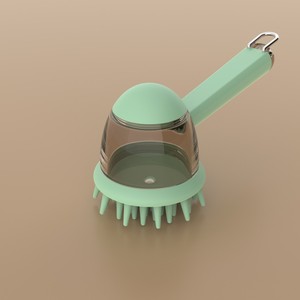 Cepillo de Masaje Suave de Silicona para Mascotas, con Dispensador de Champú, para Perros y Gatos, para Uso en el Baño - Product Image 2