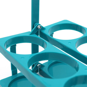 Portatile pieghevole PP in plastica da 6 confezioni di birra e per Champagne Rack per feste-vaschette per bevande secchielli per ghiaccio cesto a mano più fresco - Product Image 5