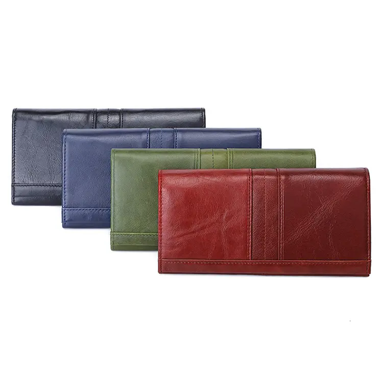 Pure leather wallet for men mens slim wallet green wallet