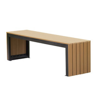 Ensemble table et chaises d'extérieur en bois et fer, design chinois HWY-01, durable, couleurs et dimensions personnalisables, style ferme, extérieur de villa