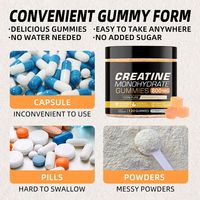 HDK OEM ODM Gommes de créatine monohydrate 800mg à la framboise, véganes, sans sucre, force maximale, croissance musculaire, récupération, complément sportif