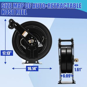 BYCO High <strong>Pressure</strong> Washer <strong>Hose</strong> <strong>Reel</strong> Steel Dual Arm Auto-Retractable Power <strong>Wash</strong> <strong>Hose</strong> <strong>Reel</strong> - Product Image 5