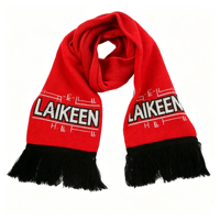 OEM Meilleure vente Activités hivernales personnalisées Logo jacquard Fans de sport Écharpe en acrylique Drapeau national Écharpes à pompons