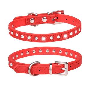 Pretty Bling <span class=keywords><strong>Diamond</strong></span> Puppy <span class=keywords><strong>Collar</strong></span> <span class=keywords><strong>Pink</strong></span> Rhinestone Collares para perros pequeños - Product Image 4