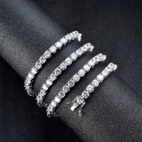 Chaîne cubaine Hip Hop en alliage plaqué or rhodié pour homme, collier ras-du-cou tennis serti de zircone, bijoux bling glacés, cadeau Europe Amérique