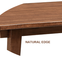 Table à manger rectangulaire moderne en bois massif de palissandre avec bord naturel, assemblage rapide, pour la maison, l'hôtel, l'école, ensemble de salle à manger