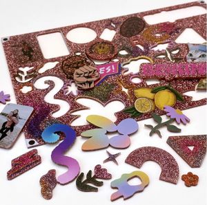 Bahar işareti toptan fiyat 2mm 3mm temizle gümüş altın pembe kozmetik holografik parlak akrilik levha lazer kesim için - Product Image 4