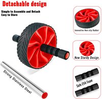 Roue abdominale Zakerda en caoutchouc EVA avec noyau en acier inoxydable, équipement d'entraînement musculaire, entraînement de fitness, salle de sport, maison