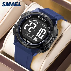 Montre numérique sportive SMAEL 8112 Chrono en plastique, lumineuse, résistante à l'eau 5 ATM, mode, colorée, avec alarme et bracelet en plastique - Product Image 3