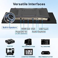 Nouvel écran tactile industriel noir de 17 pouces, écran LCD étanche IP65 |   Support VESA tactile capacitif à 10 points