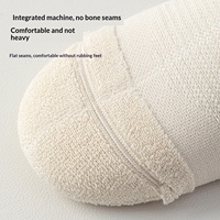 Chaussettes de course athlétiques professionnelles pour femmes - Semelle en tissu éponge - Coton peigné uni - Chaussettes mi-longues sans couture en tissu éponge