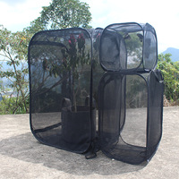 En gros Pliable Transparent En Plastique Pliable Pliable Filet Maille Popup Élevage Terrerium Papillon Habitat Insecte Cage