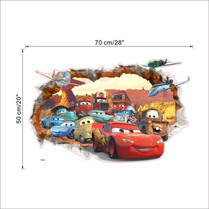 <b>Cars</b> 3D Wall Stickers Irregular Shape Waterproof Children's Room Decor Self Adhesive Background <b>Decal</b> ZY1484 - Product Image 4