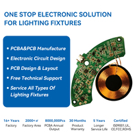 Soluciones de Desarrollo de Componentes Electrónicos PCB y PCBA, Batería de Carga Inalámbrica, Placa de Circuito Integrada para Lámpara de Escritorio Móvil