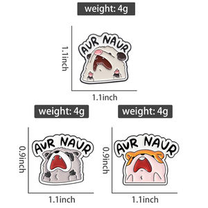 AUR NAUR Spille in Metallo Smaltate 3D con Disegno di Procione Urlante, Simpatiche Spille Cartoon di Opossum, Distintivi per Zaini e Bavette, Gioielli Regalo per Amici - Product Image 1