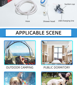 <b>Shower</b> for Camping Outdoor <b>Shower</b> Pump Outdoor Bathing Equipment Handheld Showering Device for Hiking Beach - Product Image 4